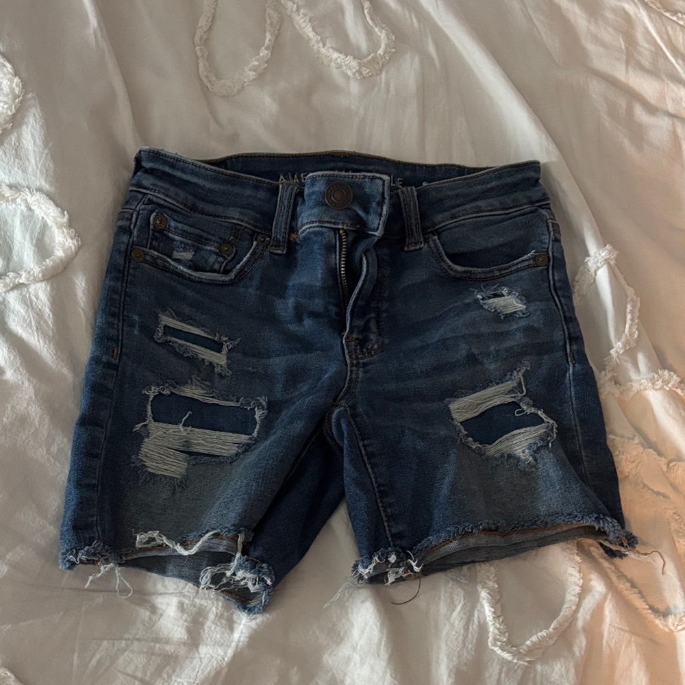American Eagle Outfitters Dark Blue Jean Shorts